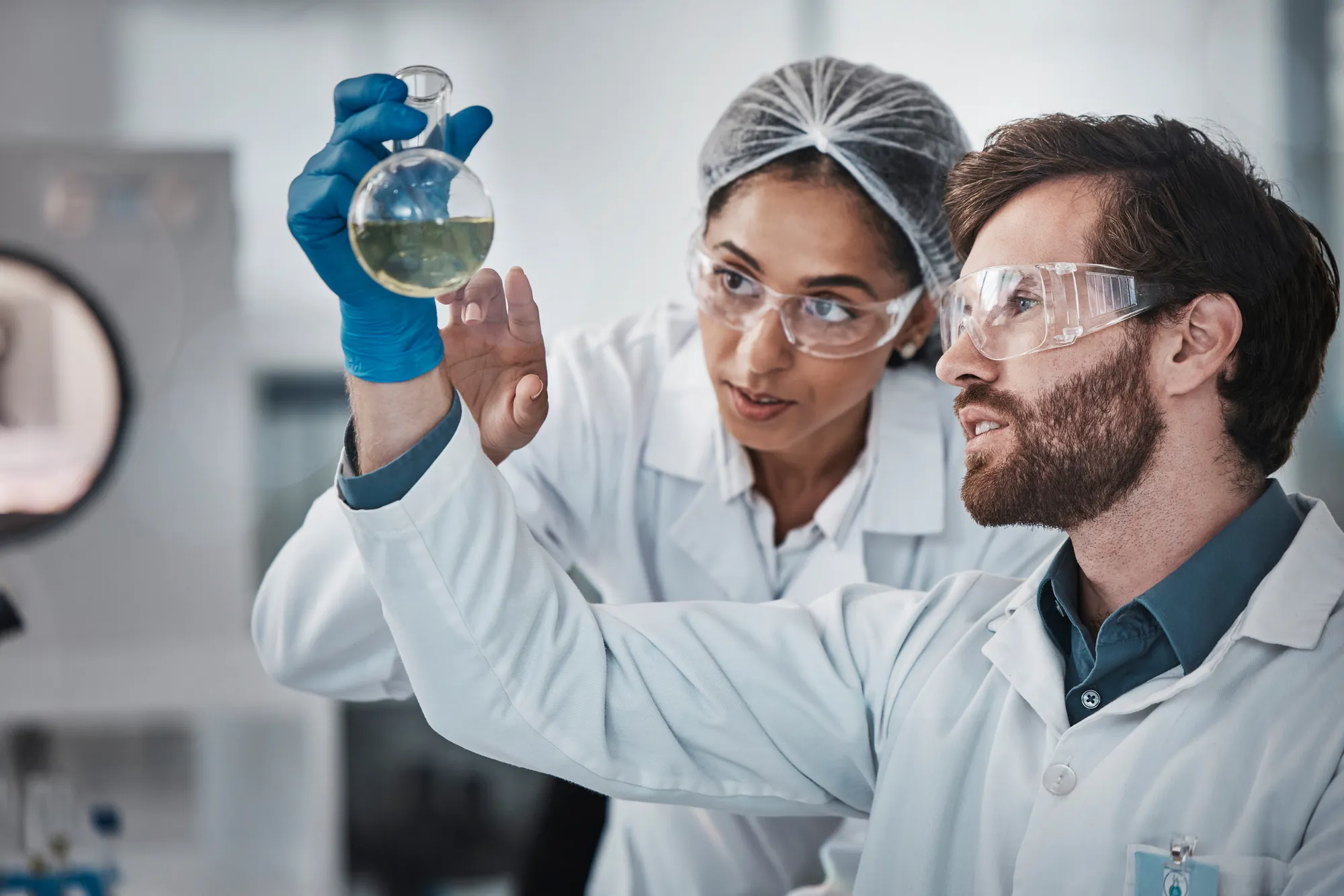 Biopharma scientist working in a laboratory